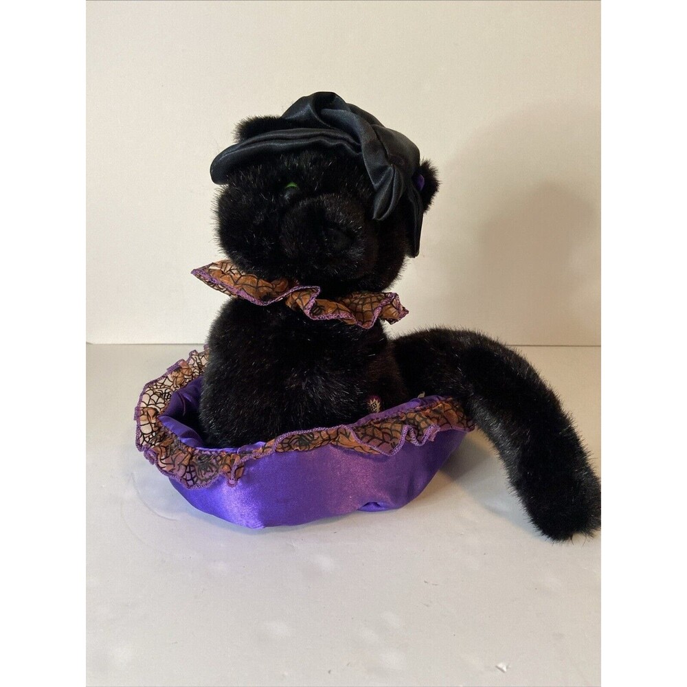 DanDee Sing & Shake Spinning Head Black Cat Plush Stuffed Toy Halloween
